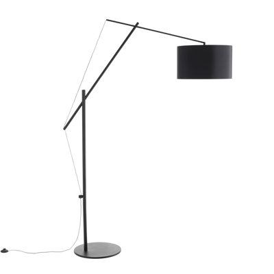 Keith 200cm Black Task Floor Lamp