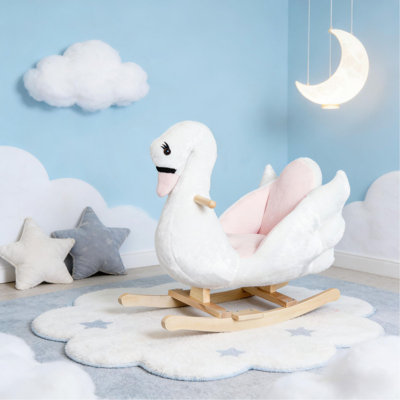 Peluche cheval à bascule cygne, cheval à bascule jouet