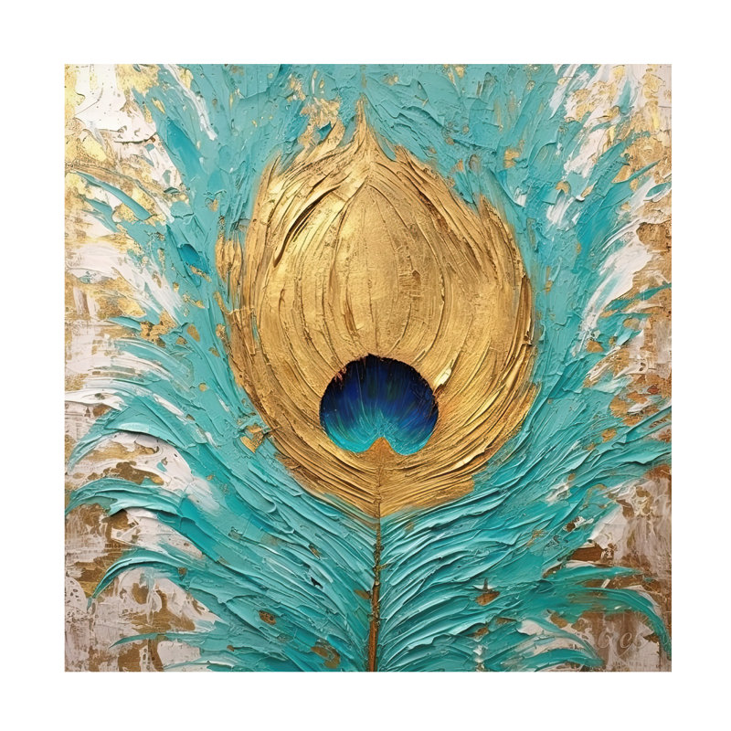 Art sur toile Sasha Peacock Impasto II, H 14 po x l 14 po x P 2 po