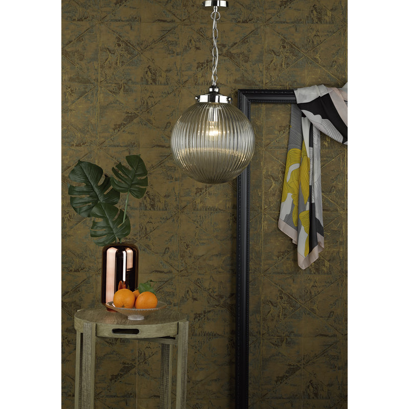 Bryce 1 - Light Sphere Pendant, Satin Nickel