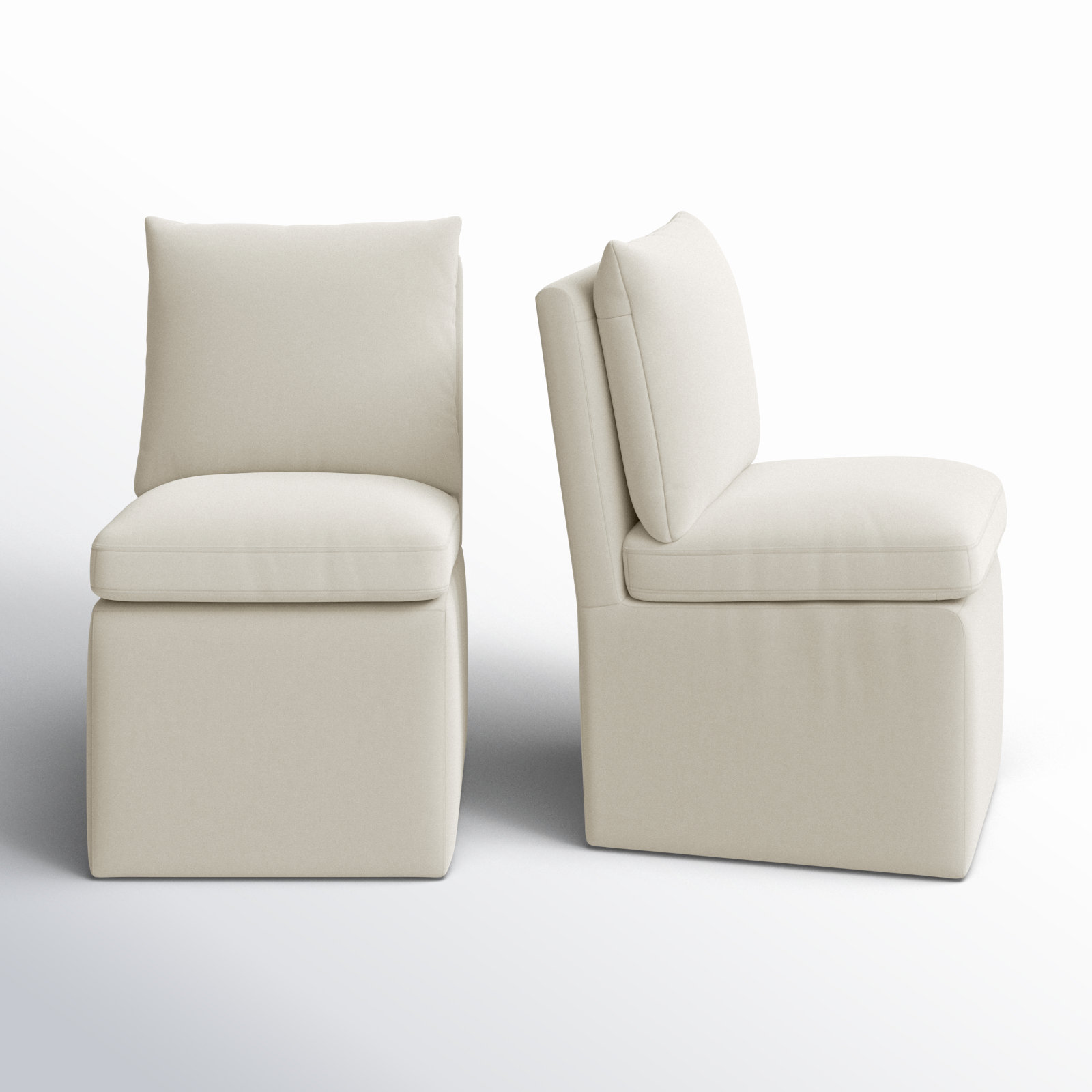 Alayaa Linen Side Chair, Bella Beach Performance Velvet