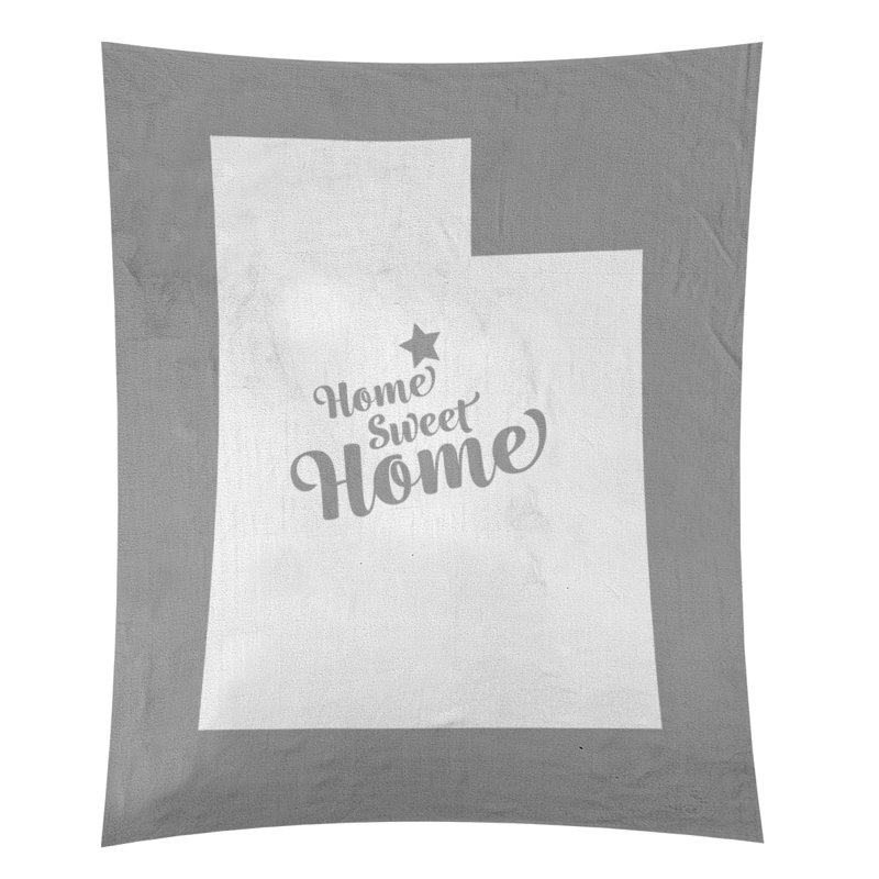 Tapisserie murale Home Sweet Provo, H 60 po x l 51 po, Gris