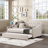 Twin Size Upholstered Daybed with Trundle,Sturdy Wood Bedframe w/ Bedframe Tufted Button-724463096-724463098