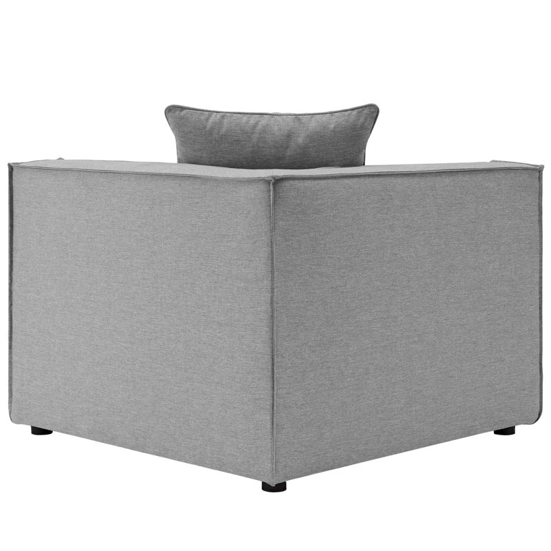 Canapé modulaire rembourré pour l'extérieur Saybrook, Gris