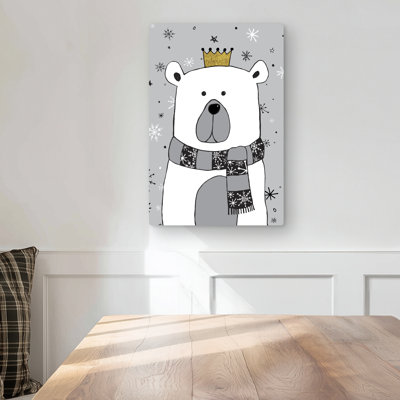 Beautiful bear - Illustrative Livingroom Metal Print Decor