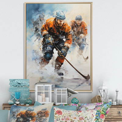 " Winter Hockey Olympic Games Ice " Mixed Media and Color Photography Print