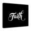 Faith Cursive White - Wrapped Canvas Print-2001667422