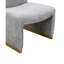 Fauteuil d'appoint confortable, fauteuil de chambre rembourré, conception sans accoudoirs avec pieds en bois et tissu chenille doux pour le salon