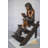 Girl Reading Letters on the Stairs Bronze Statue -  Size: 32"L x 22"W x 40"H.