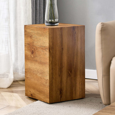 Elevate your living space with this modern MDF coffee table that showcases smooth, Wood colour texture patterns. It is characterized by stylish design.11.8*11.8*19.6 inch