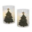 Bougies en verre à DEL avec flamme mobile Holiday Tree - 2 pièces