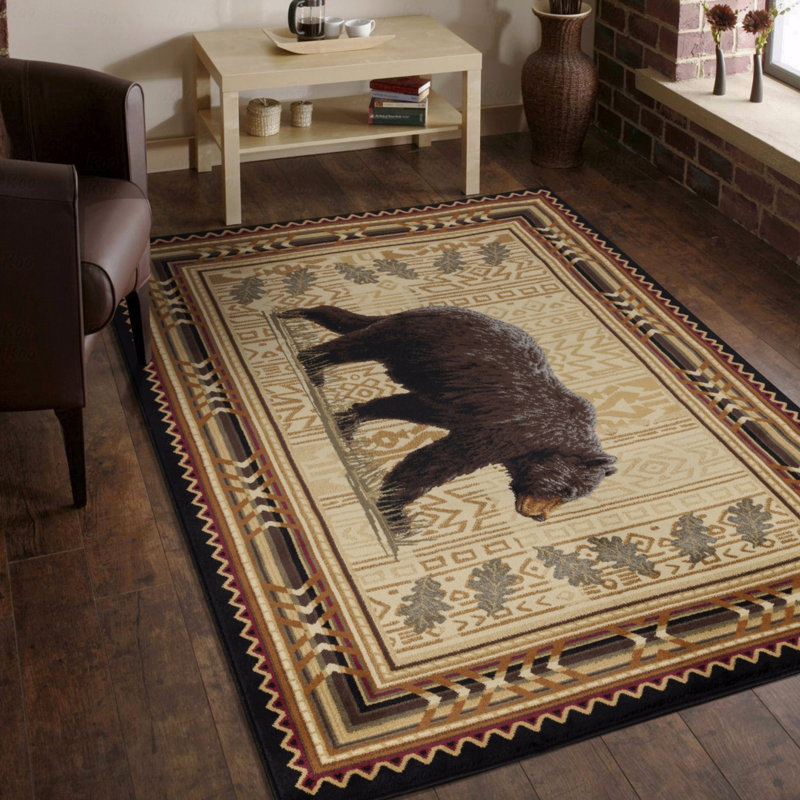 2' X 3' Lodge Style Style Area Rug, Rectangle 2' x 3'
