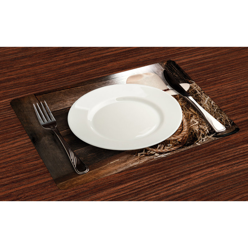Tillar Western Wooden Folk Robe Hat Placemat
