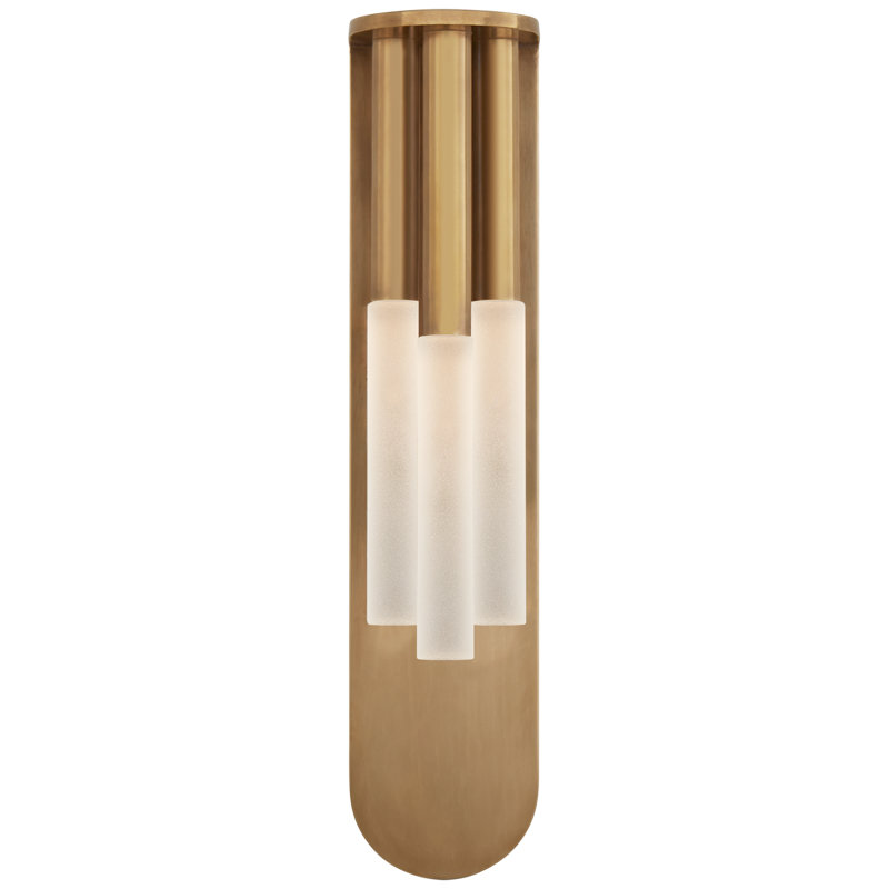 Kelly Wearstler Rousseau Medium Multi-Drop Sconce, Antique-Burnished Brass, Etched Crystal