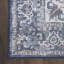 Tapis gris lavable floral tissé à la machine 6 pi x 9 pi