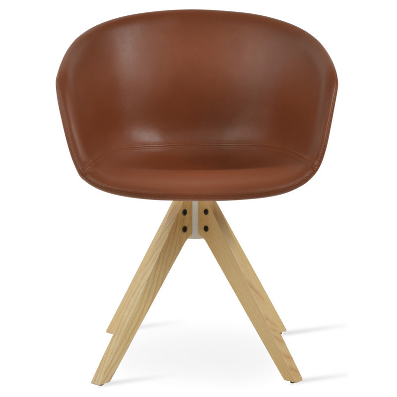 Chaise pivotante Tribeca Pyramid, Noisette, Naturel