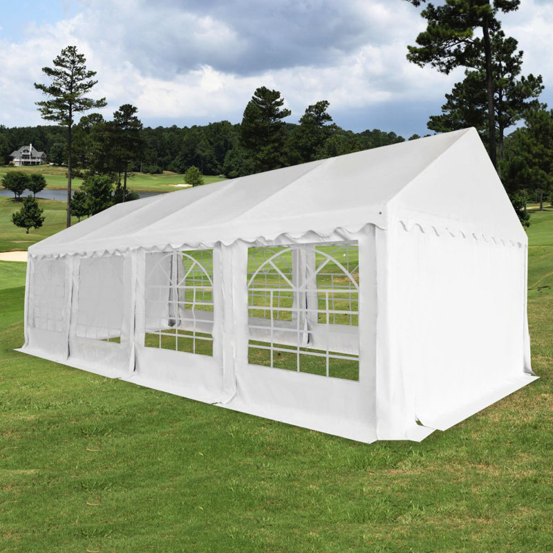Garber 4m x 4m Steel Party Tent, White