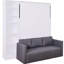 Lit double blanc avec tablettes, améliorez votre expérience de sommeil - Blanc, pièce de décoration de chambre polyvalente-270515778