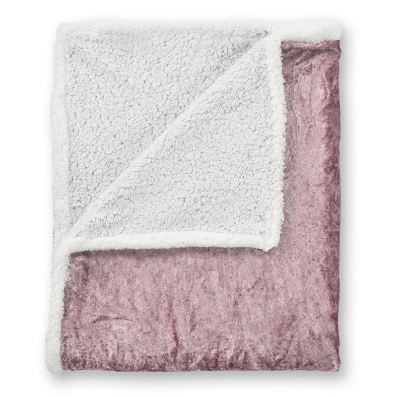 Roundhay Thermal Snug Polyester Throw Blanket, Blush Pink