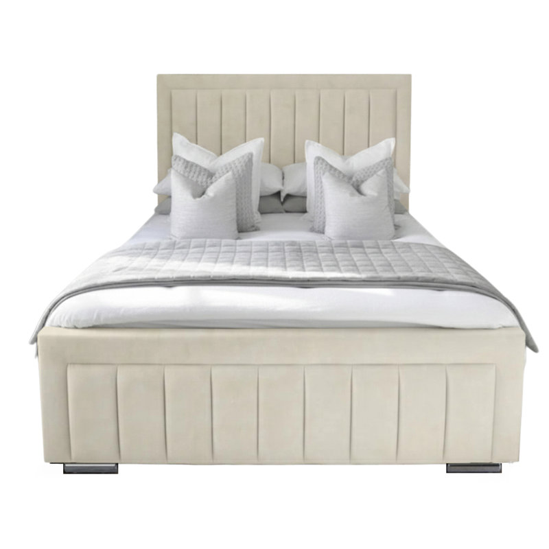 Abianna Upholstered Bed, Kingsize (5'), Cream