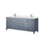 Ensemble de meuble-lavabo double gris foncé l 80 po x P 22 po, plateau en marbre de culture et robinet-1855203032-1855203035