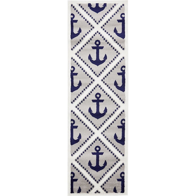 Tapis gris / noir Sparacino, Tapis de couloir 2 pi x 13 pi