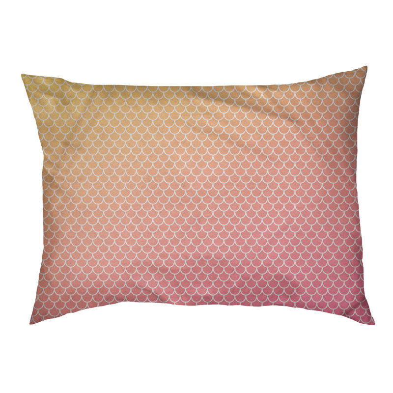 Coussin d'extérieur Campion, Grand (l 42,5 po x P 32,5 po x H 14 po), Jaune / rose