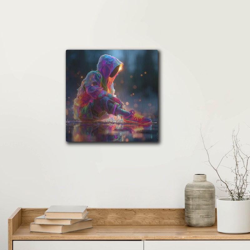  «Wanderer 2» par Ann Klee, art mural en métal, 12 po x 12 po, H 12 po x l 12 po