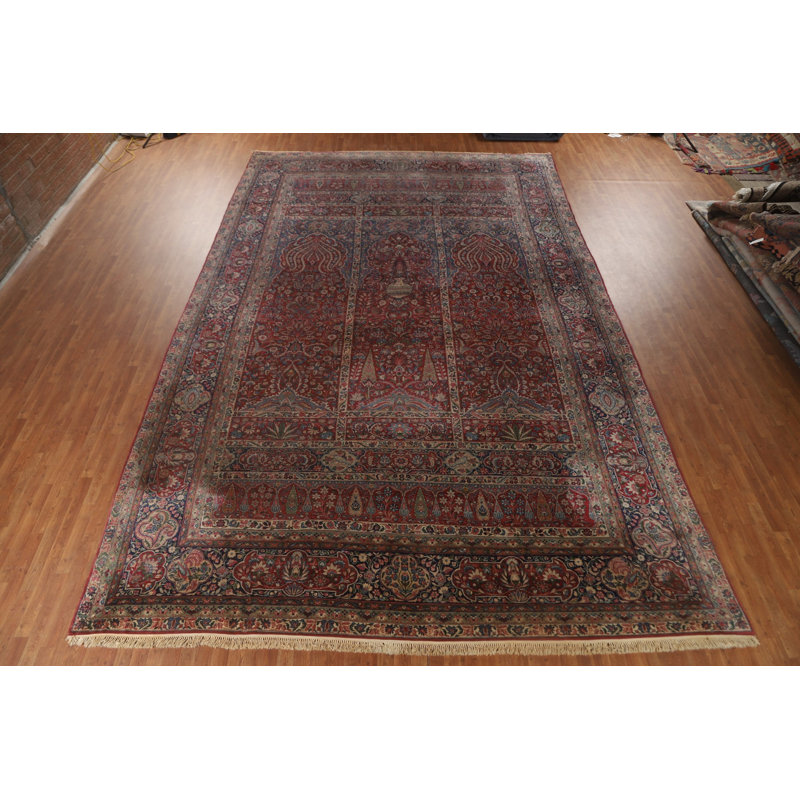 Tapis traditionnel avant teinture végétale pré-1900 12 x 18