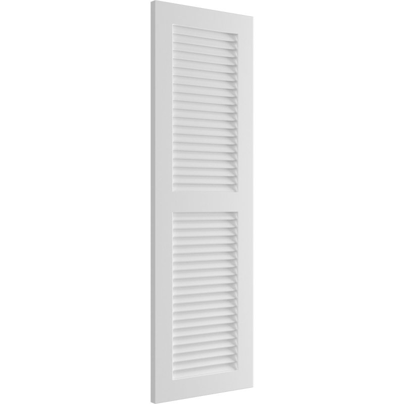 Deux volets à persiennes en PVC True Fit, Blanc, 43", 12"