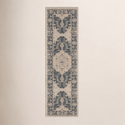 Crawford Dark Blue/Gray Indoor/Outdoor Rug
