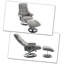 Méridienne de luxe avec repose-pieds et dossier réglable, base pivotante à 360 ° pour le salon de la chambre à coucher-107653170