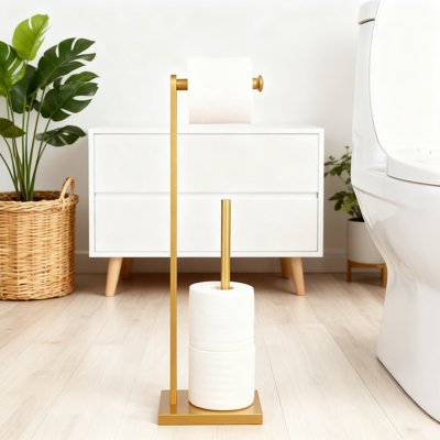 Porte-papier hygiénique sur pied avec réserve, fabrication en acier inoxydable SUS 304 de qualité supérieure, distributeur de papier essuie-tout moderne pour papier hygiénique