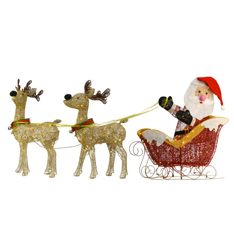 Assortiment Père Noël et renne avec lumières DEL Holiday Aisle®