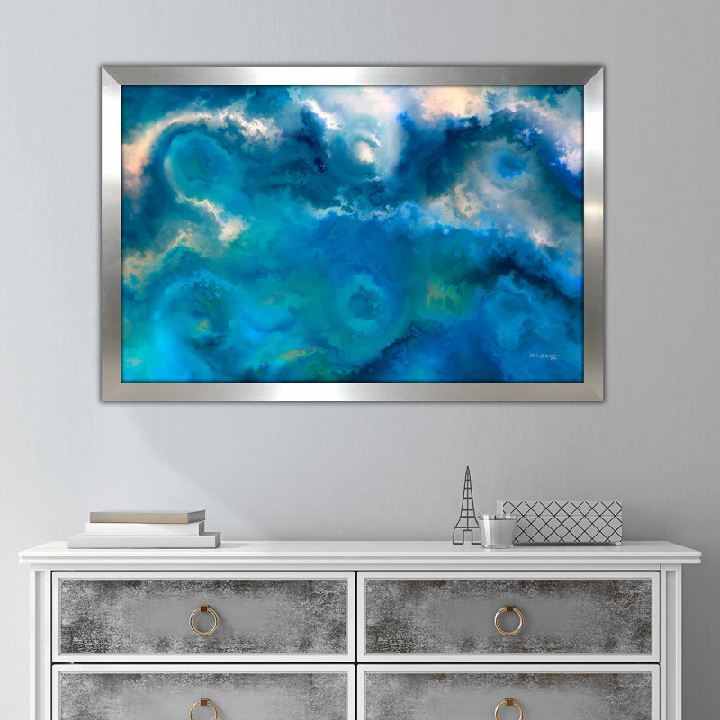 «Isaiah 43:19 A New Thing» par Mark Lawrence - reproduction, H 33,5 po x l 49,5 po x P 1 po, Encadrement argenté