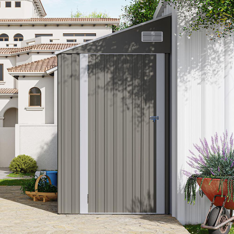Two Colour Single Hinge Door Backyard Garden Tool Shed