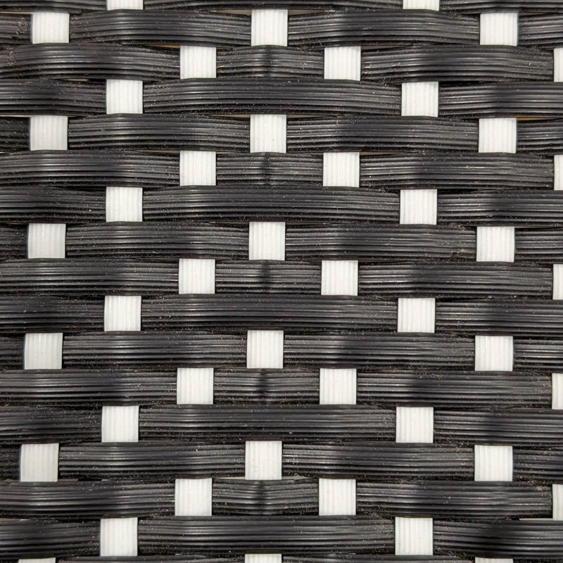 Chaise de salle à manger d'extérieur Madeleine, Noir/naturel
