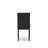 7 Piece Dining Room Furniture Set Consist of a Rectangle Dining Table with X-Legs and 6 Black Color Linen Fabric Upholstered Chairs, Wire brushed Black-1904794902-1904794897