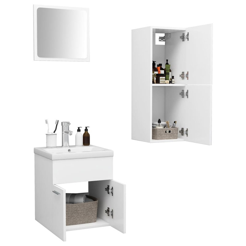 Geli Bathroom Furniture Suite, White