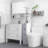 54" Tall Bathroom Storage Cabinet, Freestanding Linen Tower With 2-Tier Shelf And Drawers, Narrow Side Floor Organizer, White-1273919277
