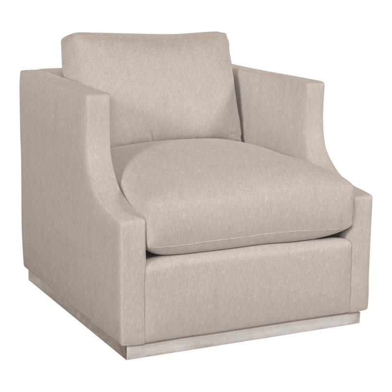 Thom Filicia Home 32" Wide Armchair, Dove Gray, Jiggles Fawn 100% Polyester