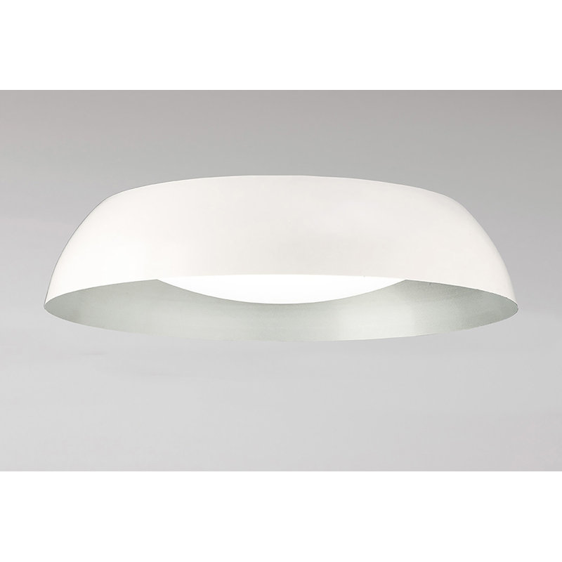 Septimus Acrylic LED Flush Mount, White, 14cm H x 60cm W x 60cm D