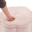 Ensemble de 2 repose-pieds rembourrés en velours en forme de fleur avec rangement dissimulé, conception gigogne pour une polyvalence peu encombrante et une utilisation multifonctionnelle.-129594761