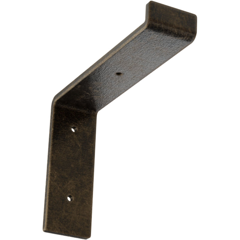 Support de tablette en acier, H 6 po x l 2 po x P 8 po, Or pâle antique