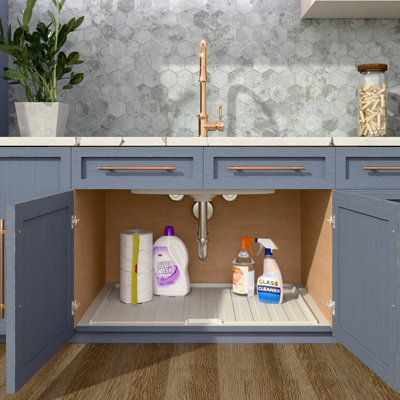 Rev-A-Shelf Under Sink Drip Tray for Sink Base Cabinets, Fits 33" - 36"