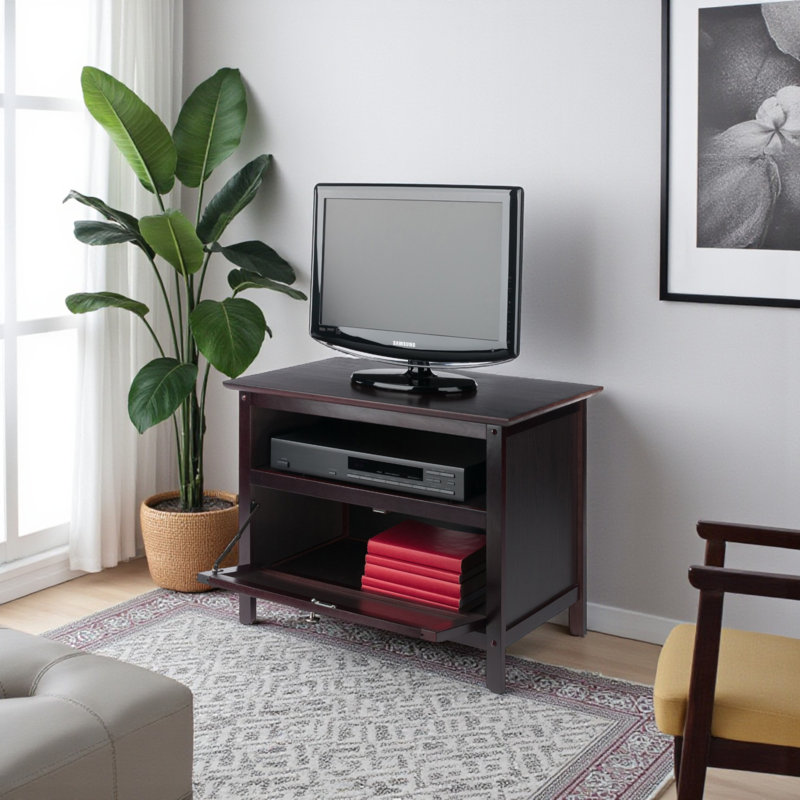 Meuble télé et média Wesley au fini noir espresso, l 24,76 po x P 14,82 po x H 18,74 po