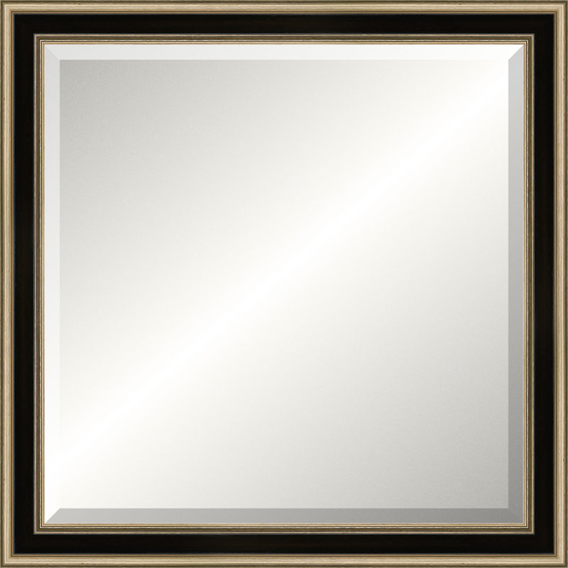 Antique Silver Old World Mirror, Small Square