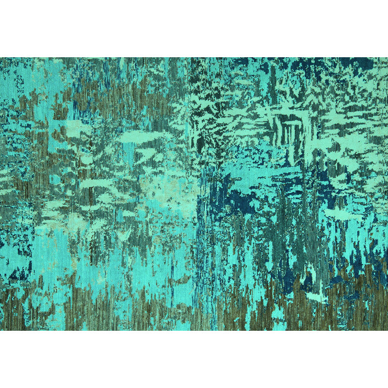 Washable Abstract Indoor Rug, Rectangle 4' x 6'