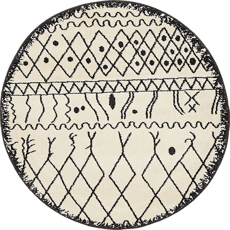 Globe Abstract Indoor Rug, Round 6'