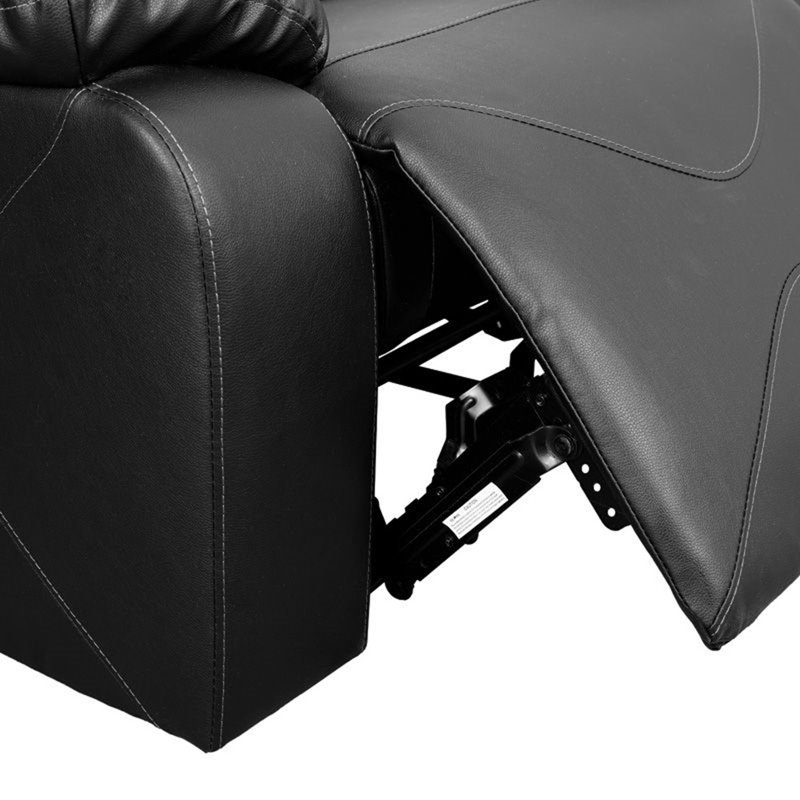 Evany 40.5"Faux Leather Recliner, Black